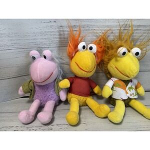 LOT Of 3 Jim Henson's Fraggle Rock Plush lot Mokey Red Wembley 10"